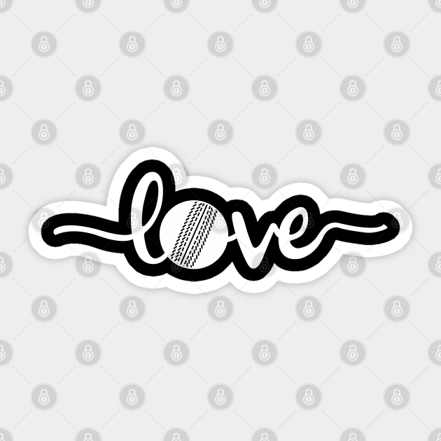 i love cricket typography I Love Cricket Sticker TeePublic